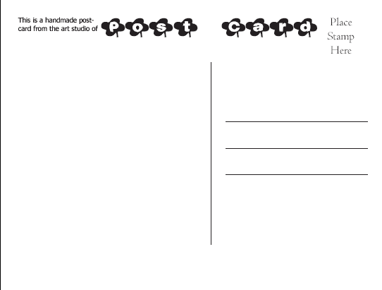 Click here to download the free St. Patrick's day postcard template.