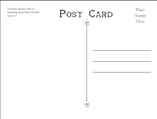 Click here to download the free Halloween postcard template 1.