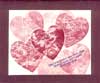 A shadow stamped wedding or anniversary card.