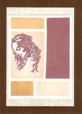 A colorblocked card using Kristi's warhol stamping technique.