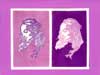 A more subdued Warhol-inspired Davinci Woman card.