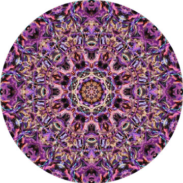 This mandala resembles a kaleidascope image.