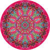 Click view a mandala made from the image of a hand knit scarf.